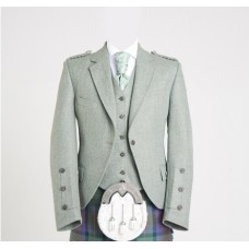 Lovat Green Tweed Braemar Jacket & 5 Button Vest