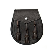 Brown Leather Day Wear Sporran - SM Brown 