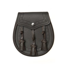 Brown Leather Day Wear Sporran - STM Brown 