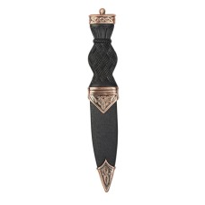 Celtic Sgian Dubh With Plain Top - Copper Finish