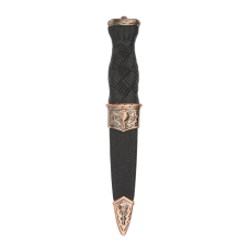 Imitation Thistle Sgian Dubh With Plain Top - Copper Finish