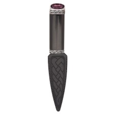 Torridon Blackwood Sgian Dubh With Amethyst Stone Top 