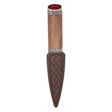 Torridon Red Shisham Wood Sgian Dubh With Red Stone Top