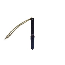 Black Leather Gold Chain