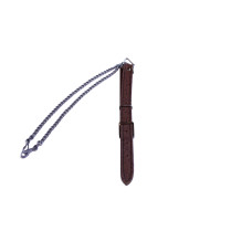 Brown Khaki Leather Sporran Strap With Chrome Chain