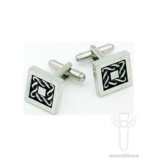 Square Celtic Cufflinks, Polished