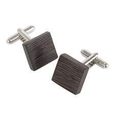 Square Cufflinks - Wenge Wood
