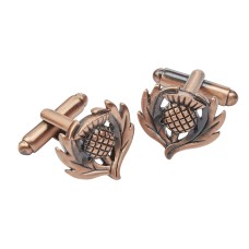 Traditional Thistle Copper Cufflinks