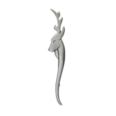 Staghead Pewter Kilt Pin, Matt 