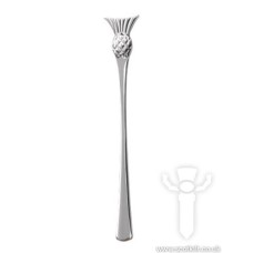 Simple Thistle Pewter Kilt Pin, Polished