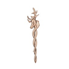 Stag Celtic Weave Copper Kilt Pin