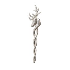 Stag Celtic Weave Polished Kilt Pin